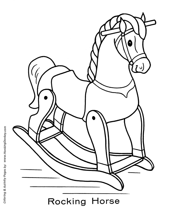 Toy Animal coloring page | Rocking Horse