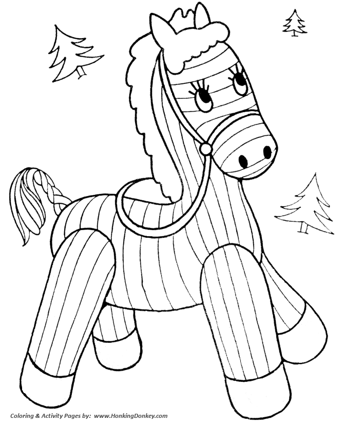 Toy Animal coloring page | Toy Stuffed Horse