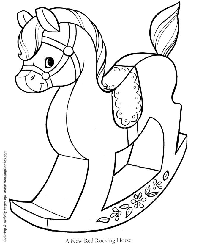 Toy Animal coloring page | Kids Rocking Horse