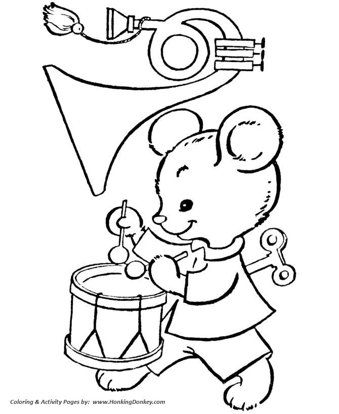 Toy Animal coloring page | Wind up toy Bear