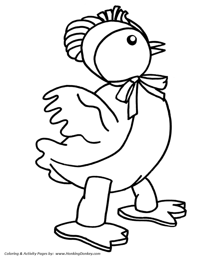 Toy Animal coloring page | Stuffed Toy Chicken