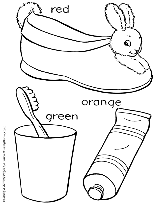 Toy Animal coloring page | Bunny slippers