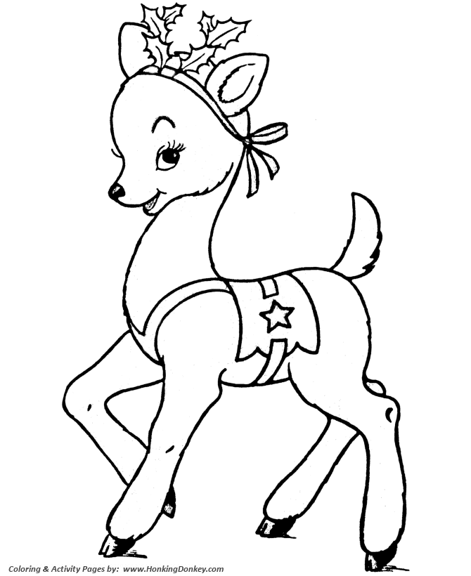 Toy Animal coloring page | Christmas Toy Reindeer