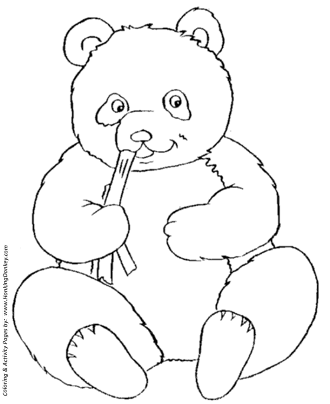 Wild animal coloring page | Cute Panda Bear