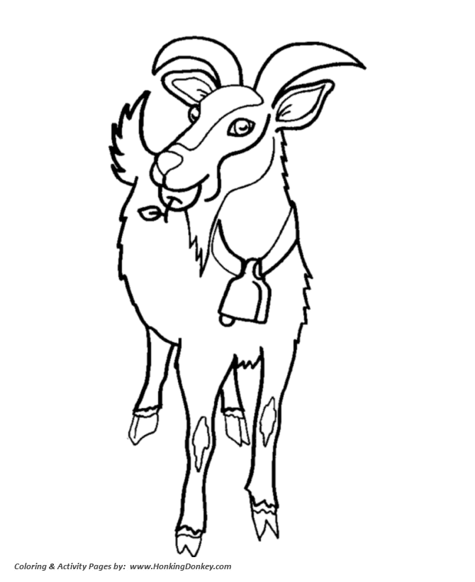 Herd of Goats coloring page | Goat Coloring page