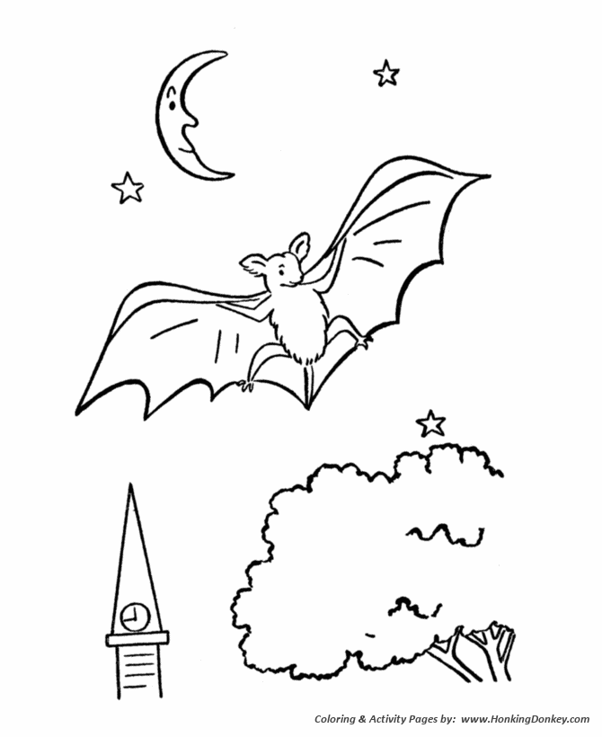 Wild animal coloring page | Bats Coloring page