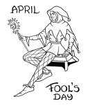 April Fool Coloring Pages - Jester