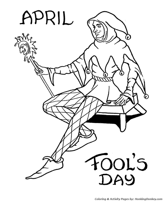 April Fool's Day Coloring page | Court Jester