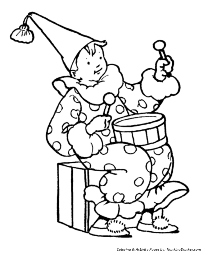 April Fool's Day Coloring page | Boy Drummer