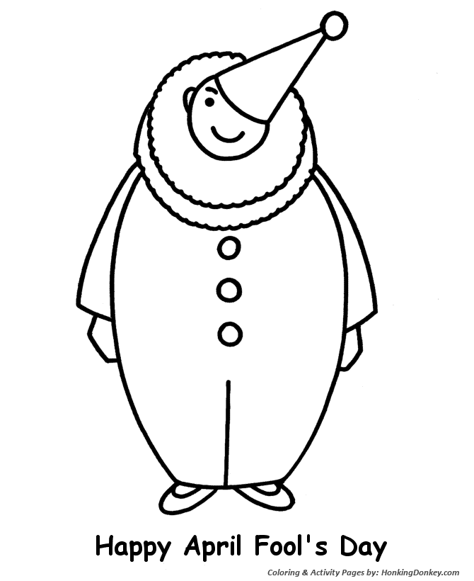 April Fool's Day Coloring page | Smiling Clown