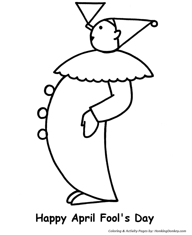 April Fool's Day Coloring page | Balancing Act Clown