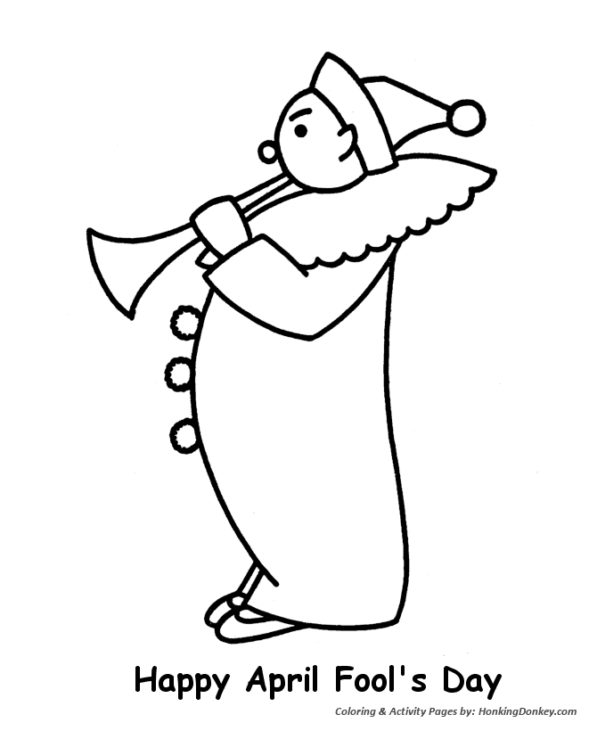 April Fool's Day Coloring page | Bugler Clown