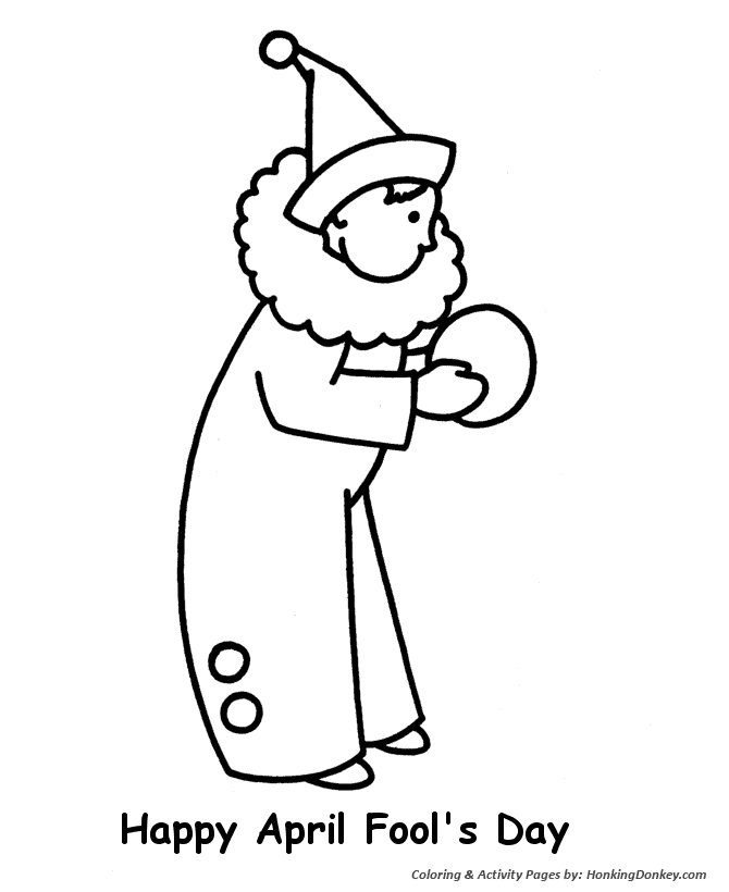 April Fool's Day Coloring page | Bowling Clown