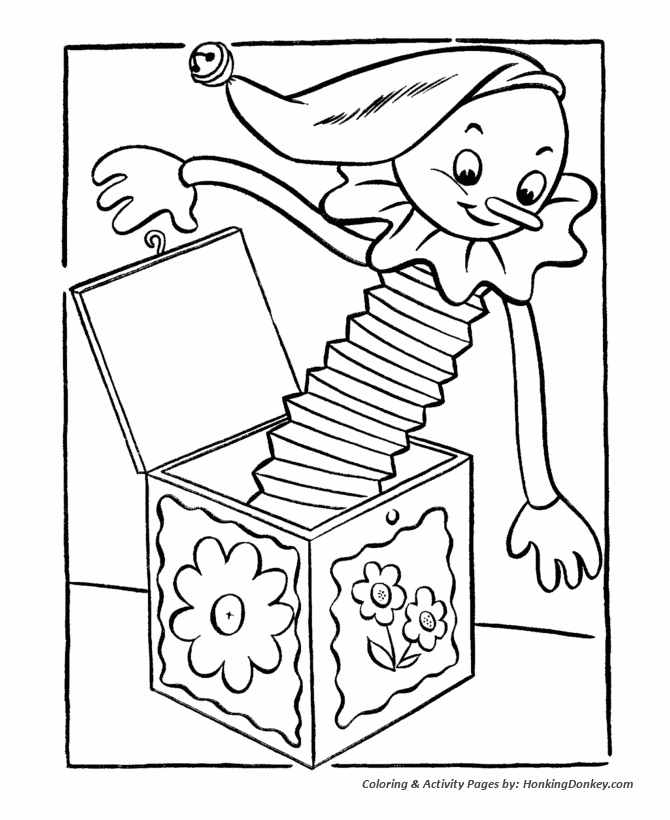 April Fool's Day Coloring page | Jack in the Box