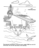 Armed Forces Day Coloring Page - Aircraft Carrier