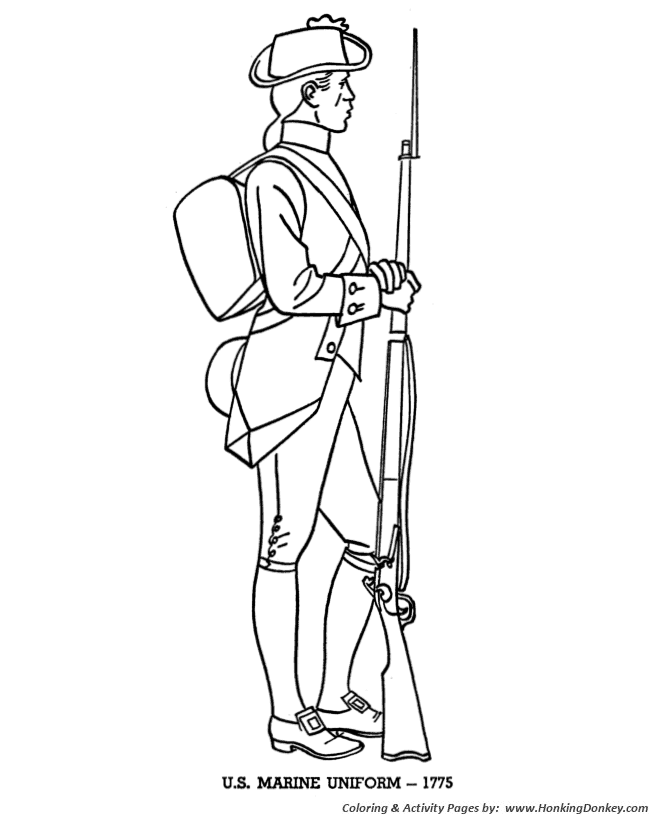 revolutionary war soldier drawing