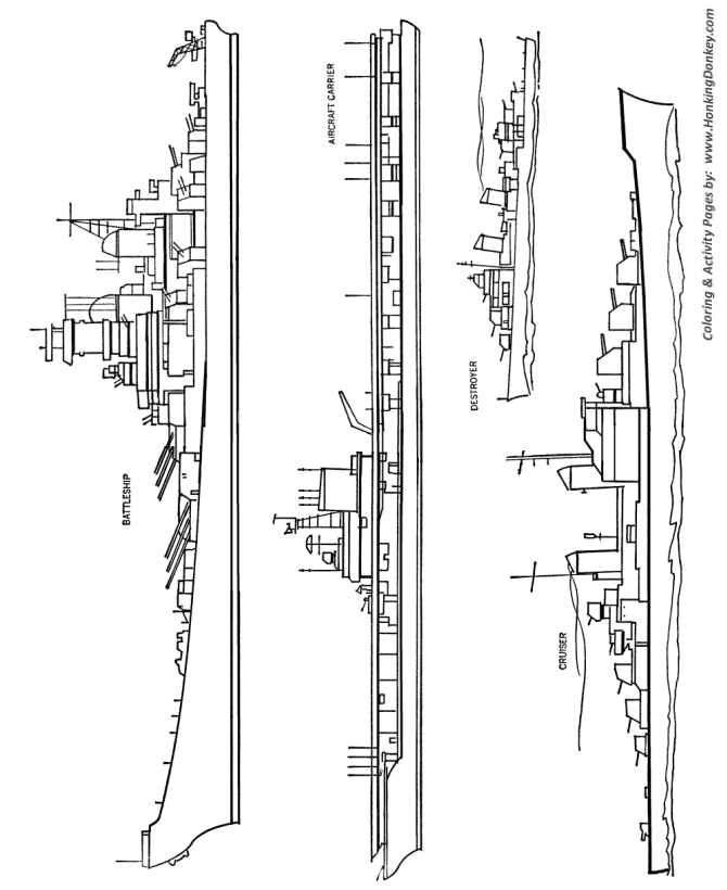 Armed Forces Day Coloring page | US Navy Ships