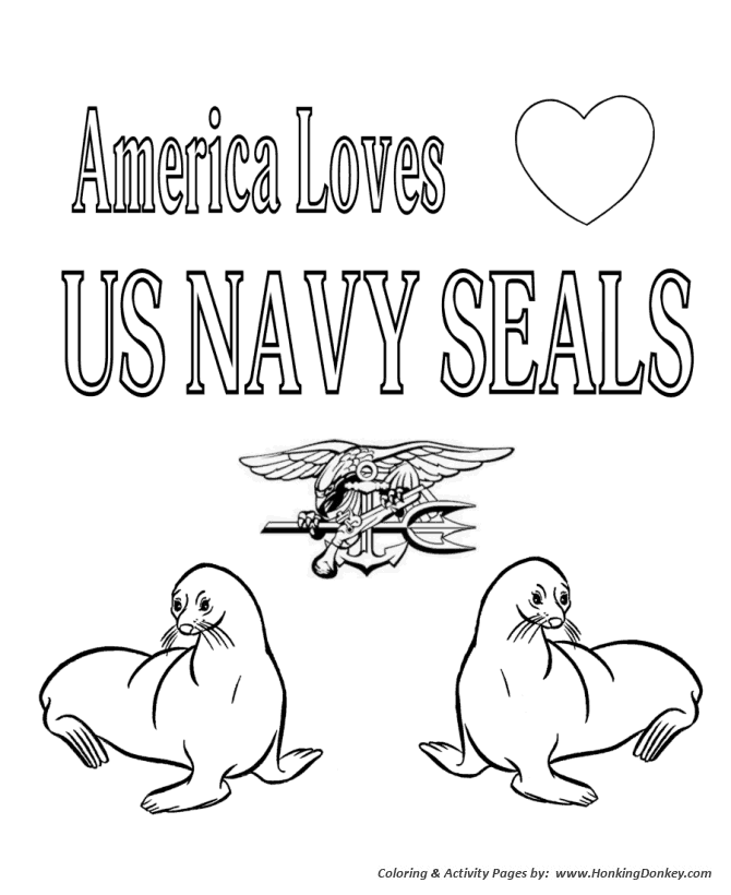 Armed Forces Day Coloring page | USA Loves Navy Seals