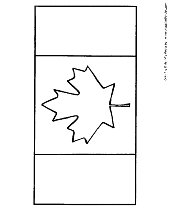 Canada Day Coloring page | Flag of Canada