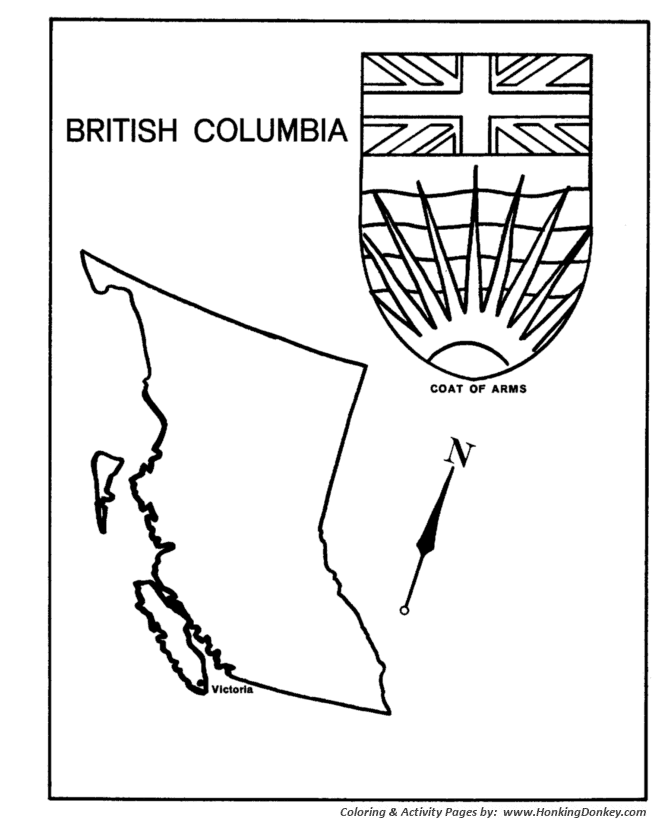 British Columbia - Map / Coat of Arms