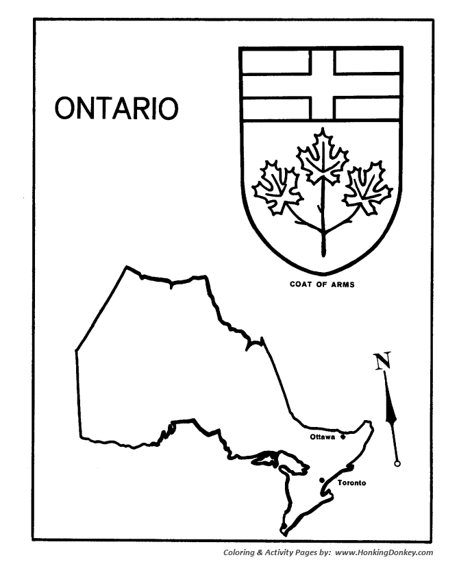 Ontario - Map / Coat of Arms
