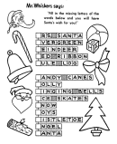 Christmas Word Puzzle Activity Page