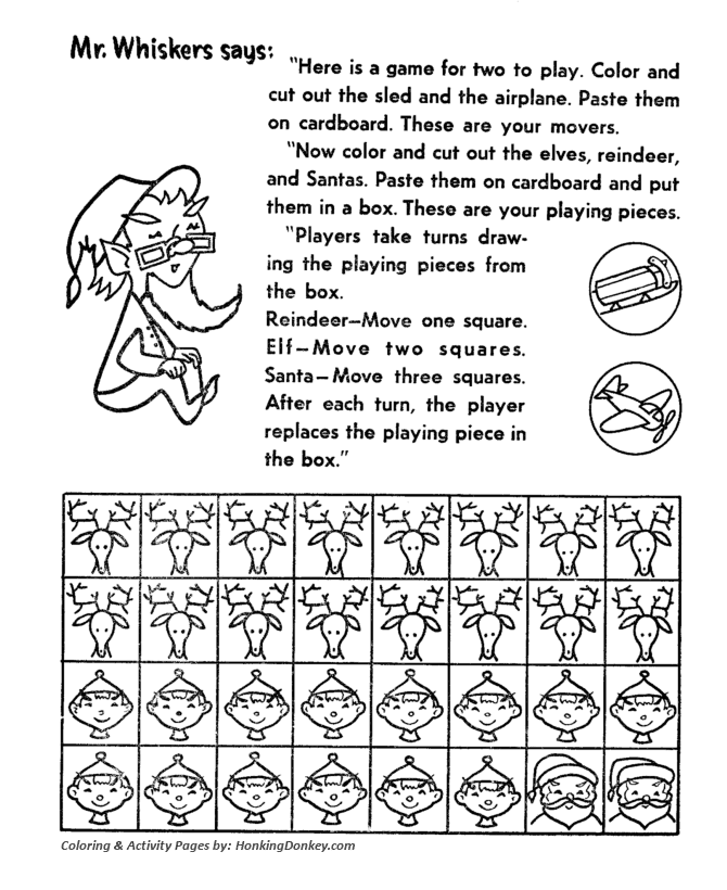 Board Game Pieces Activity Sheet 