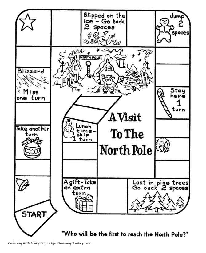 Race to the North Pole Board Game 