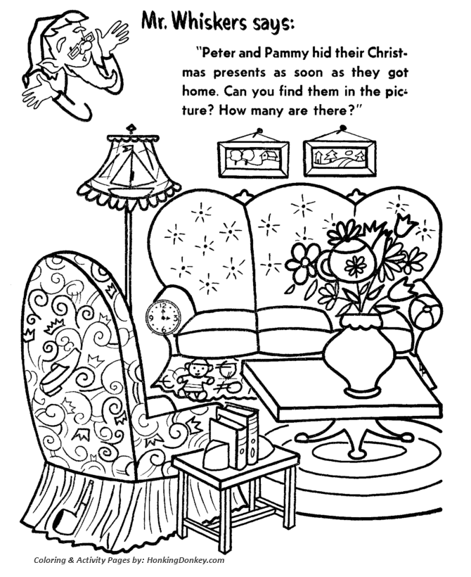 Hidden Christmas Presents Activity Sheet