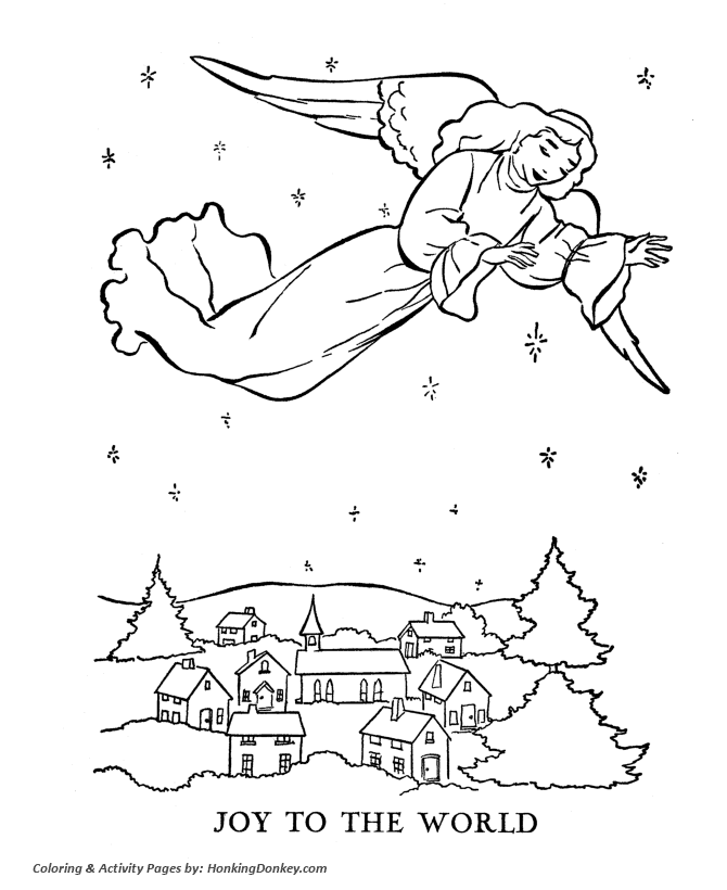 Christmas Bible Religious Coloring Page