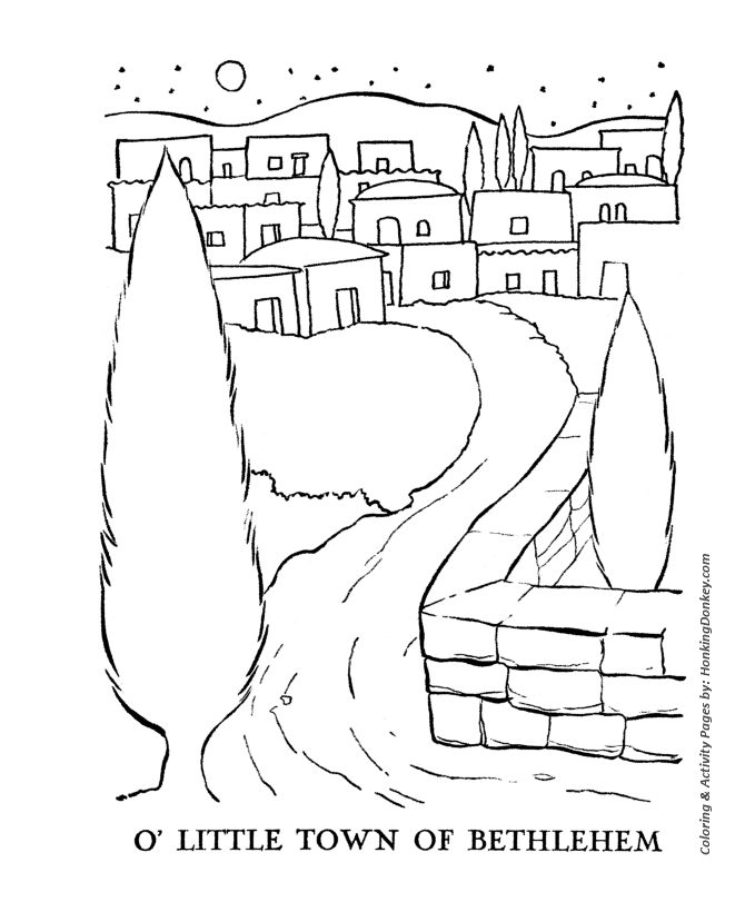 Christmas Bible Religious Coloring Page