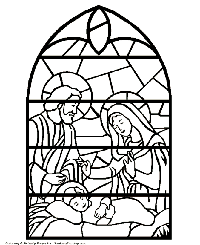 nativity christmas coloring pages printable - photo #28