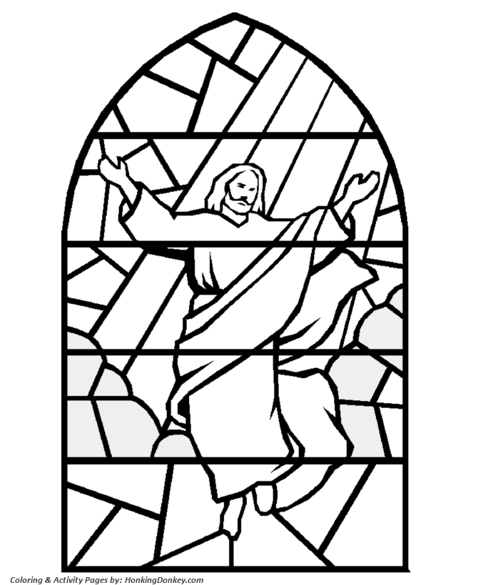 Stained Glass Jesus Coloring Page