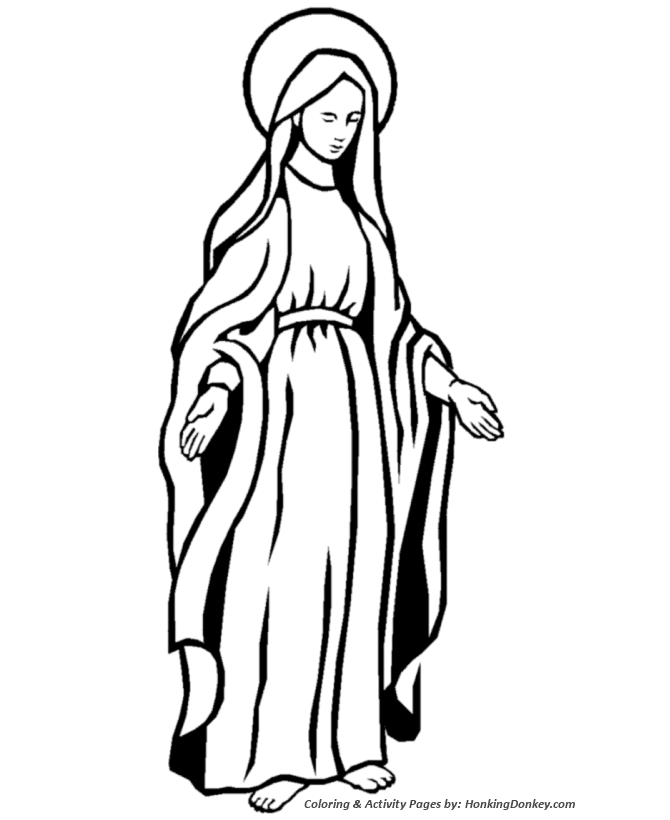 Christmas Bible Religious Coloring Page