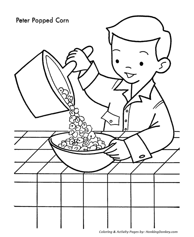 Christmas Cookies Coloring Sheet - Christmas Cookies and Popcorn