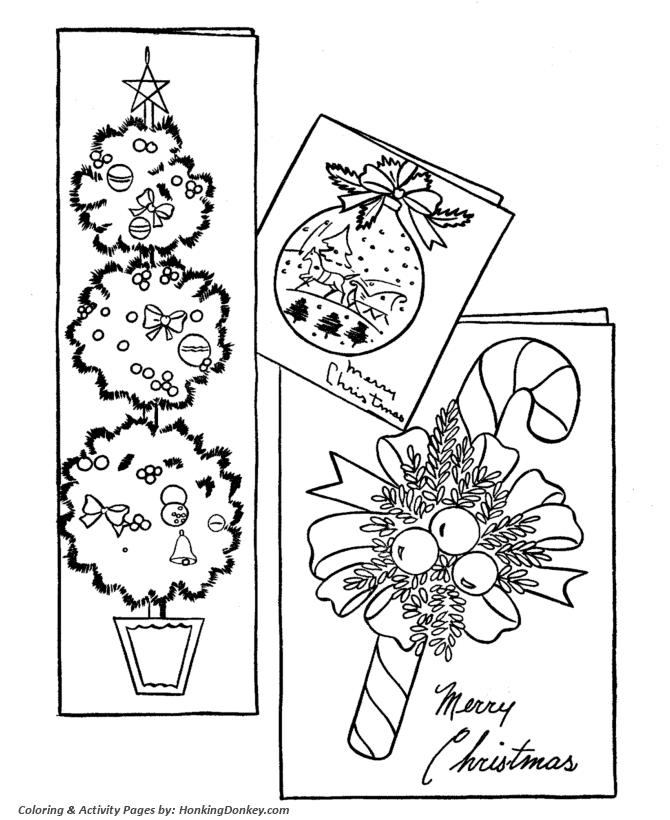 Christmas Decorations Coloring Page