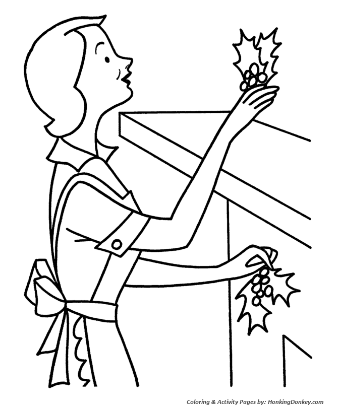 Christmas Decorations Coloring Page