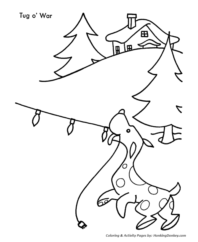 Christmas Lights are Fun Coloring Page