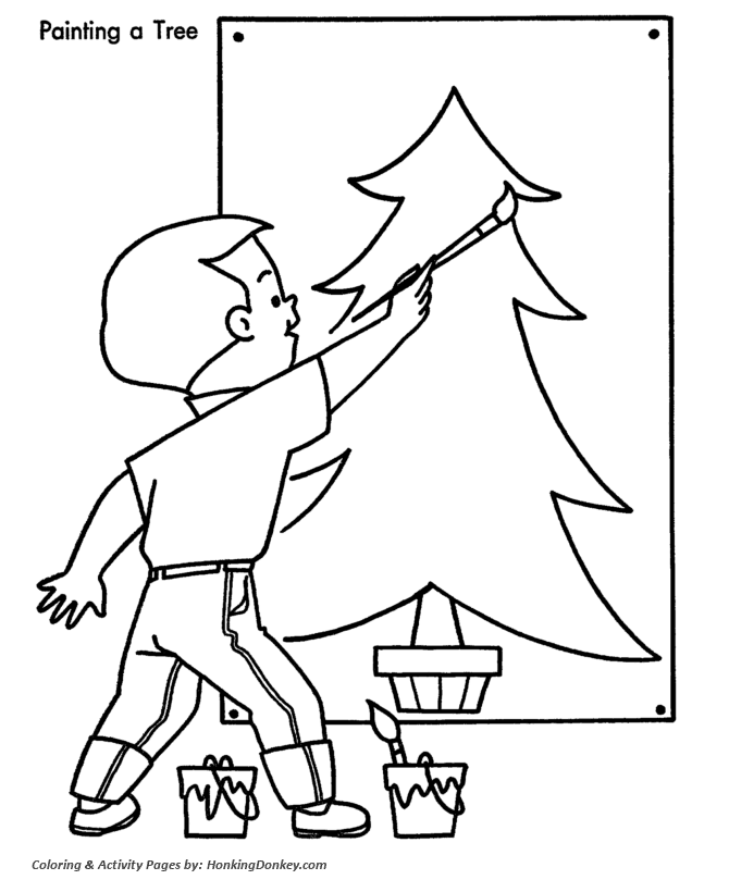 Christmas Party Coloring Sheet - Christmas Party Activity Game