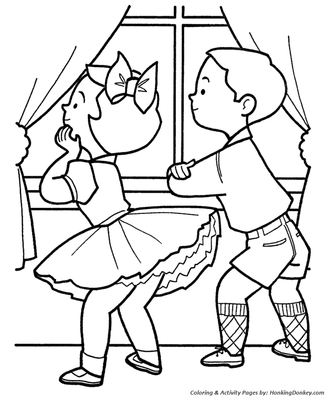 Christmas Party Coloring Sheet - Waiting for friends