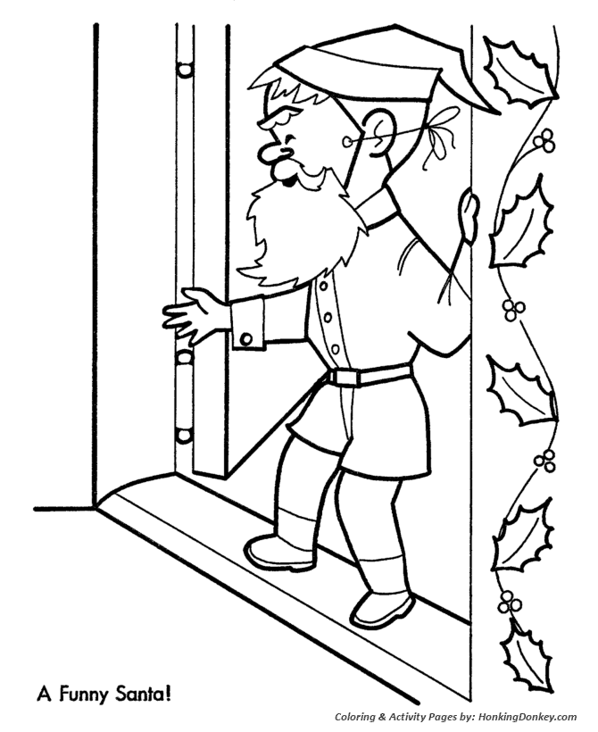 Christmas Party Coloring Sheet - Christmas Party Dress-Up Fun