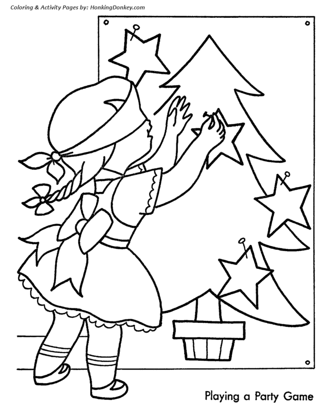 Christmas Party Coloring Sheet - Fun Christmas Party Games