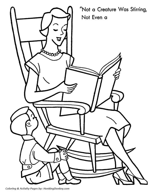 Christmas Party Coloring Sheet - Christmas Party Story Time