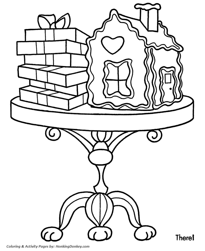 Christmas Party Coloring Sheet - Christmas Party Presents