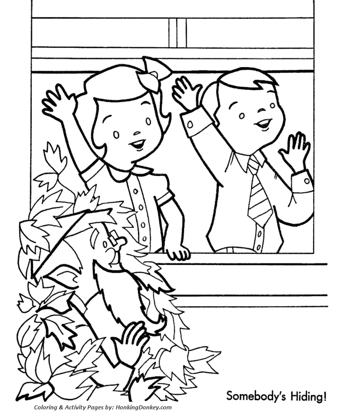 Christmas Party Coloring Sheet - Someone is Watching