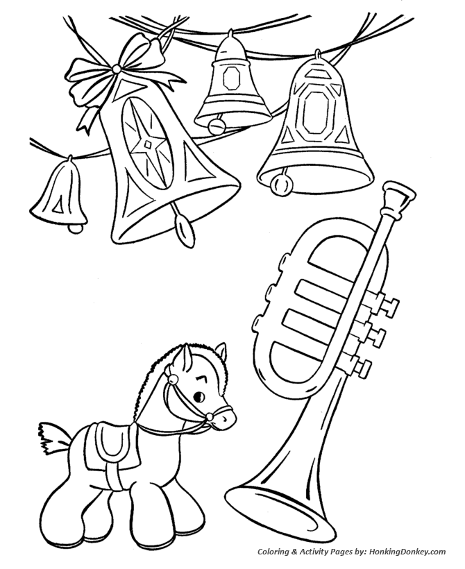 Christmas Toys Coloring Sheet - Favorite Christmas Toys