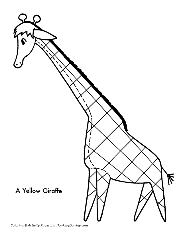 Christmas Toys Coloring Sheet - Stuffed Giraffe