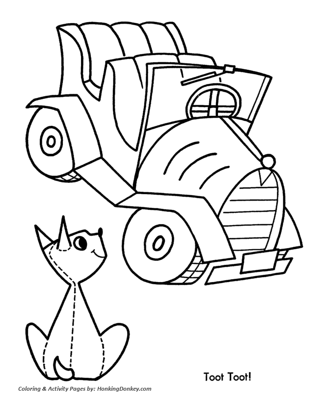 Christmas Toys Coloring Sheet - Toy Car