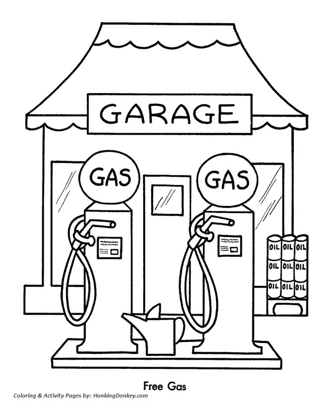 Christmas Toys Coloring Sheet - Toy Service Station Coloring Sheet