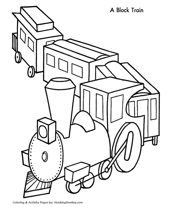 Christmas Toys Coloring Sheet - Christmas Toy Train